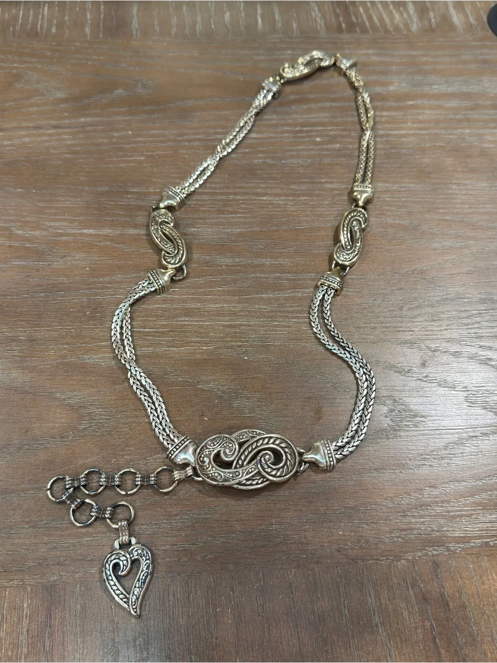 Vintage womens size M silver tone chunky chain 90s style belt